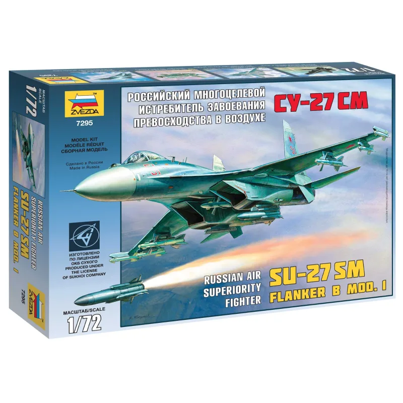 Zvezda Model Kit lietadlo 7295 - SU-27SM (1:72)