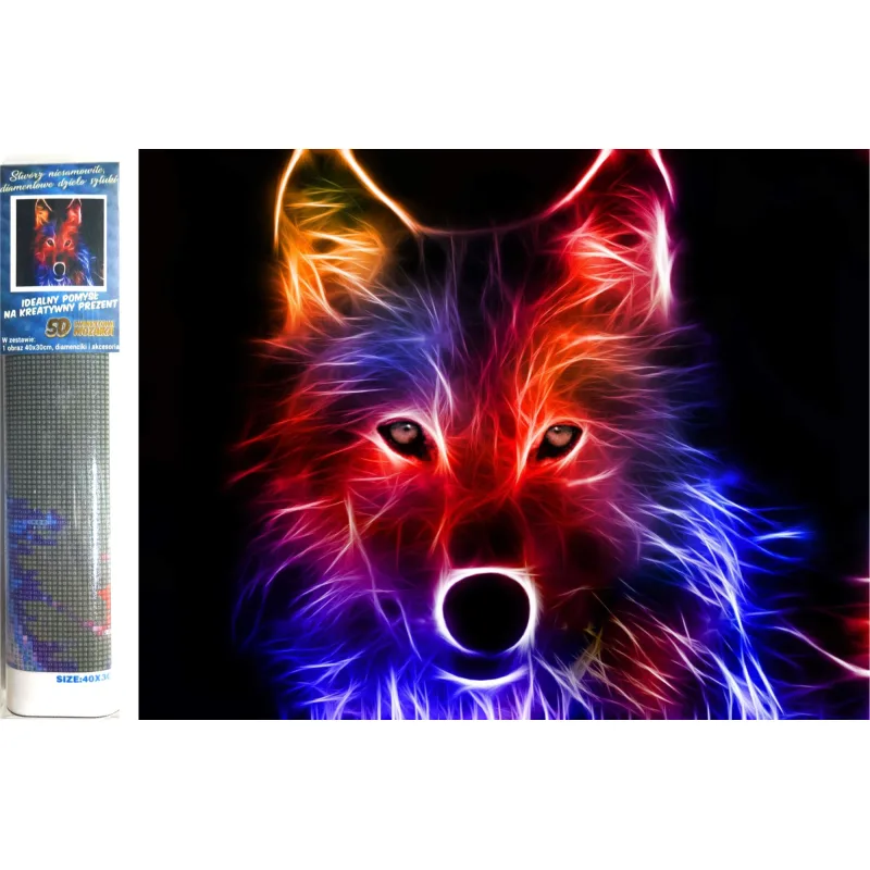 Norimpex Diamantové maľovanie Vlčí prízrak 40x30cm