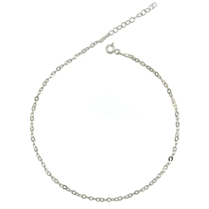 Strieborná retiazka na nohu lambáda