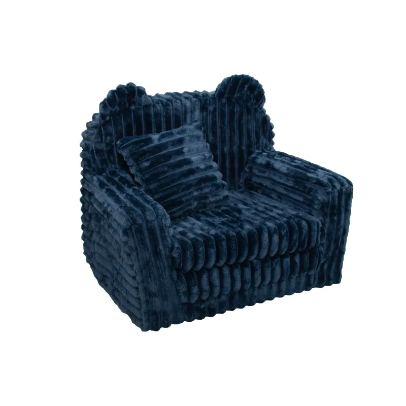 Fimex Detská stolička Plyš Barva: Tmavě-modrá