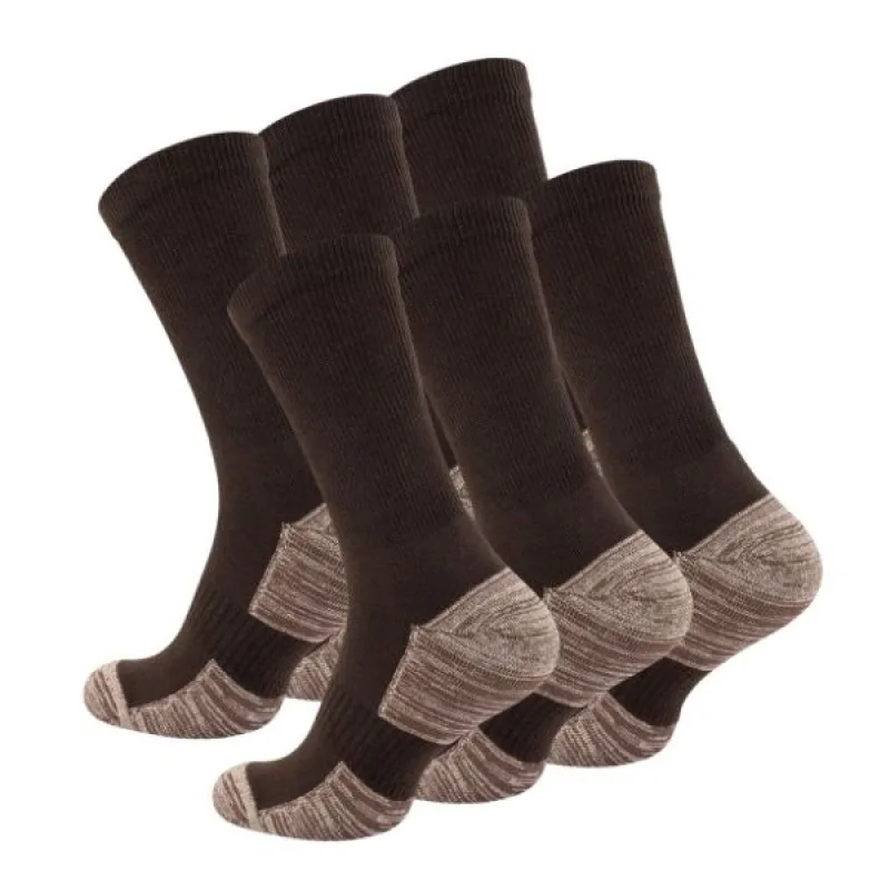 Stark Soul® Pánske Pracovné Ponožky so špeciálnou výplňou set 6 párov hnedé 43 - 46