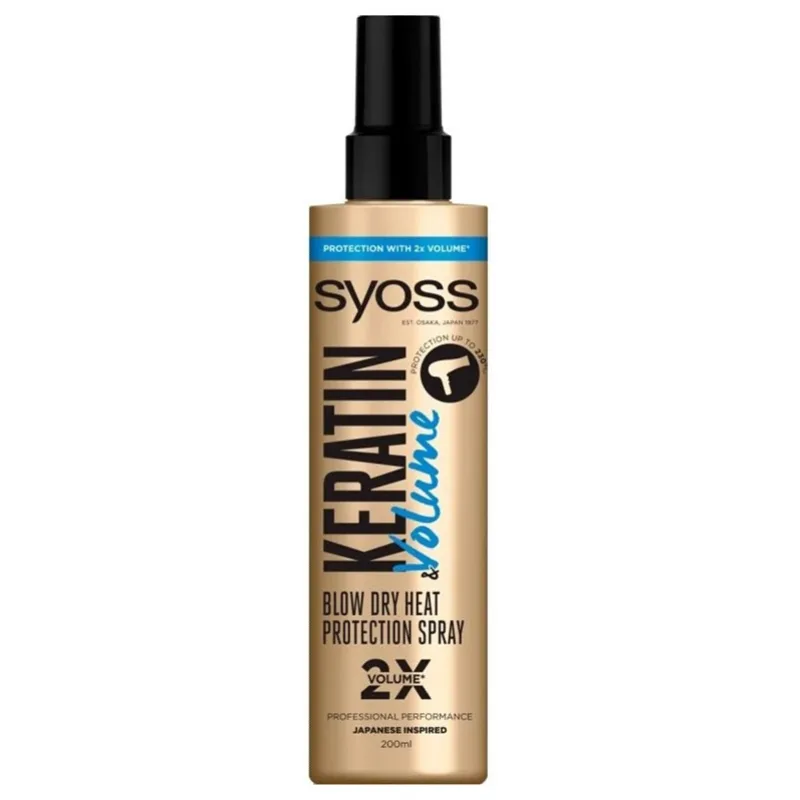 SYOSS Professional Keratin Volume Heat Spray 200ml - objemový ochranný sprej před teplem