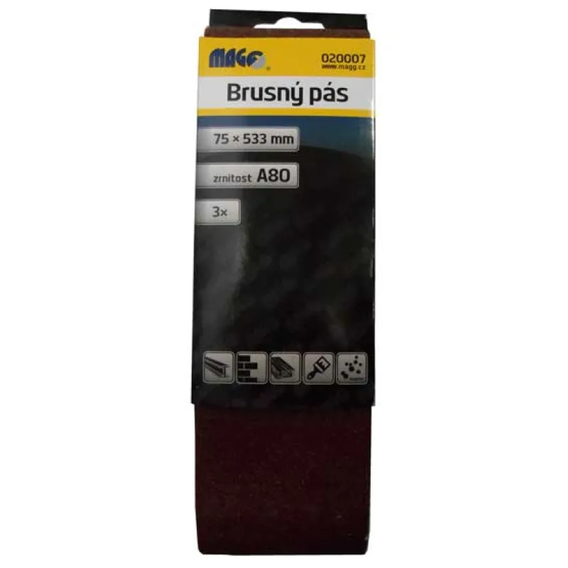 Brúsny pás MAGG 75x533 A80 3ks