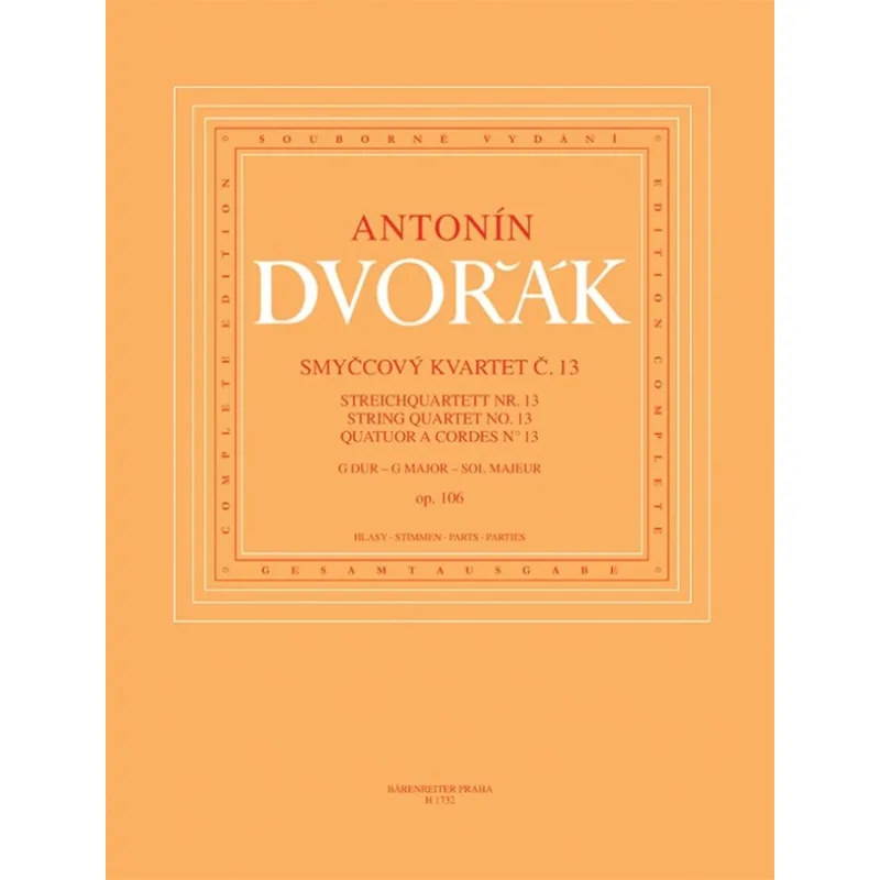 Bärenreiter Smyčcový kvartet č. 13 G dur op. 106