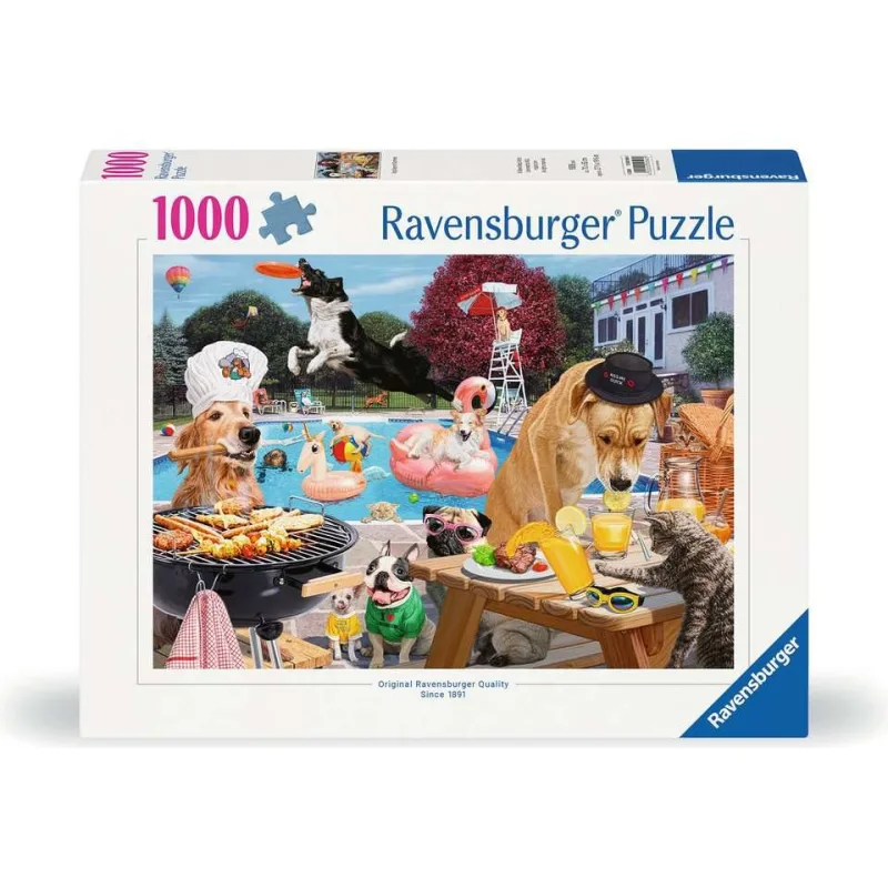 Puzzle Ravensburger 1000 dielikov Psie letné dni
