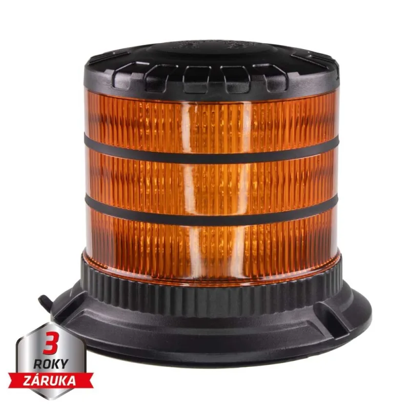 LED maják, 12-24V, 24xLED oranžový, magnet, ECE R65 wl828