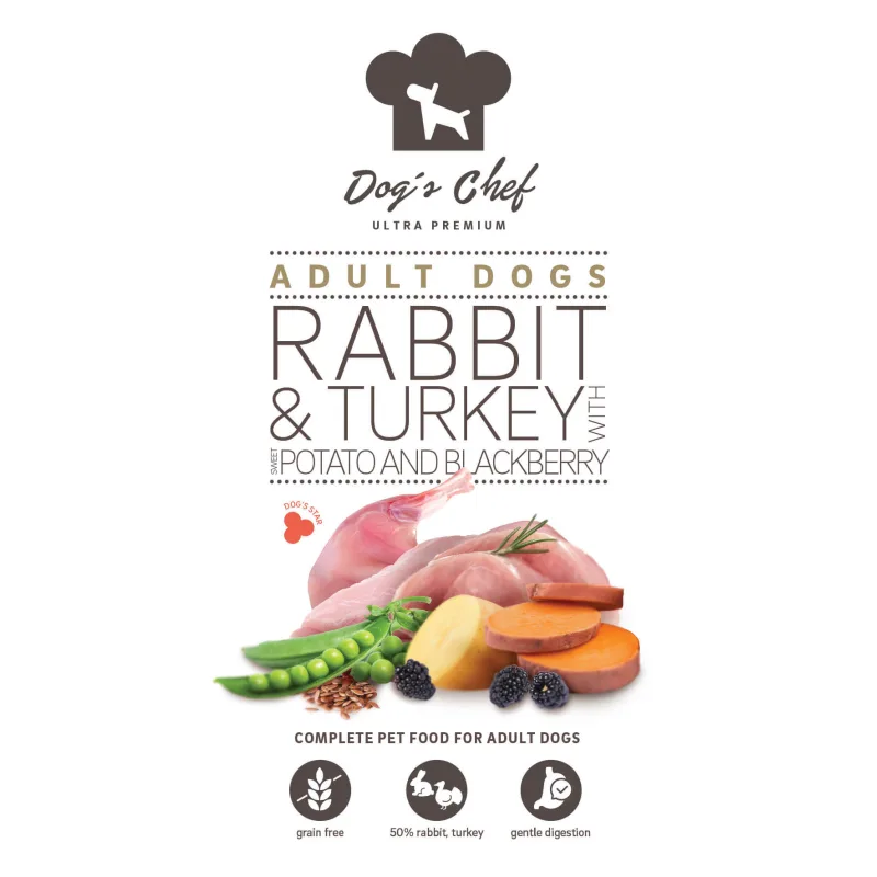 Dog's Chef Dog’s Chef RABBIT & TURKEY WITH SWEET POTATO AND BLACKBERRY 12 kg