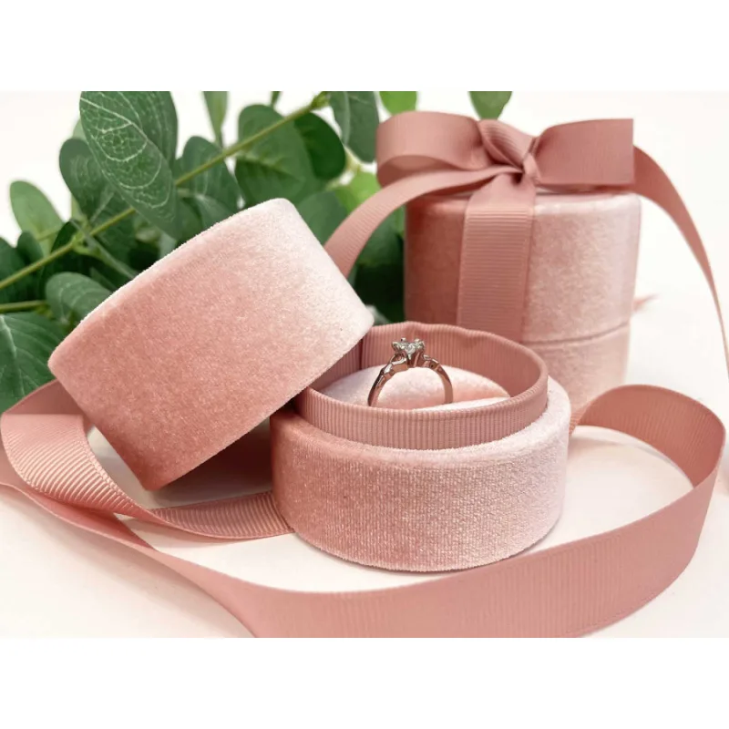 JK LTR-3/P/A5 - Zamatová krabička na šperky s mašľou