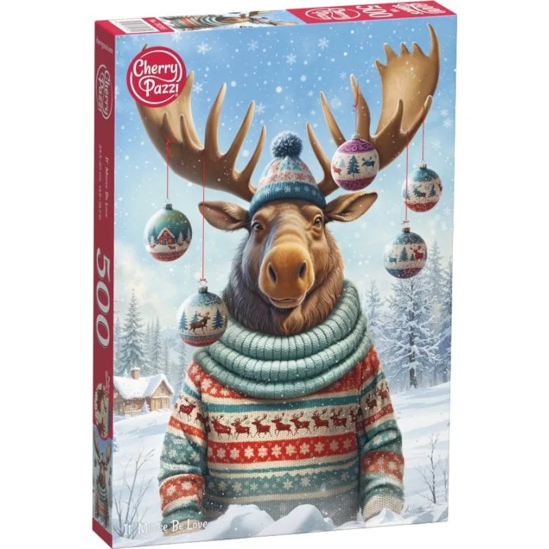 Puzzle Cherry Pazzi 500 dielikov Sobia láska (It Moose Be Love)