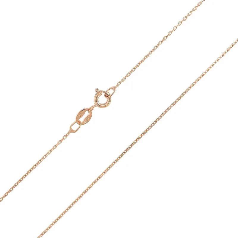 Strieborná ružovo pozlátená retiazka ankr dĺžka retiazky 42cm