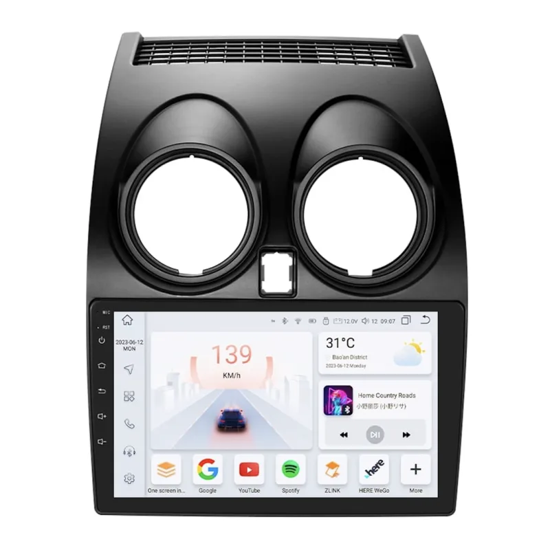 HIZPO KXNSQS9001 Autorádio 9" Android pro Nissan Qashqai Model: S9008 (8+128GB) CHR1790