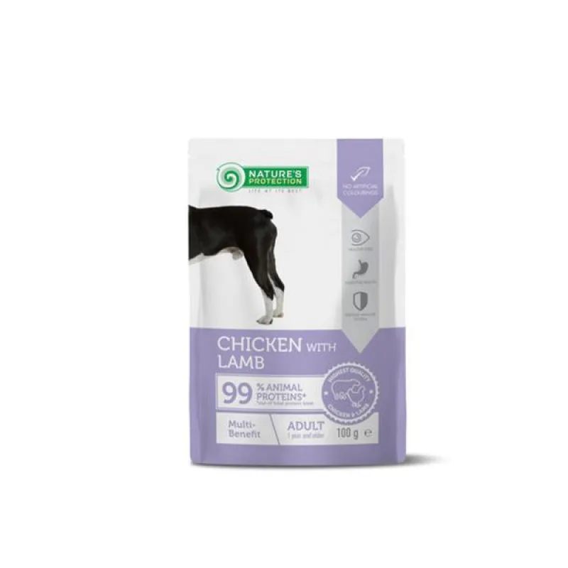 Natures Protection Nature´s Protection KAPSIČKY dog adult Multi benefit chicken & lamb 22x100 g