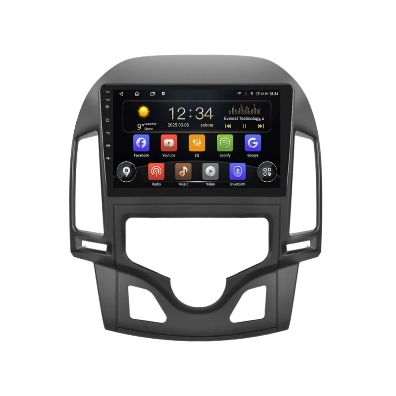 Isudar 2DIN autorádio T72-IEV93 Android, Hyundai i30 s automatickou klimatizací T72-UN08M/A7485