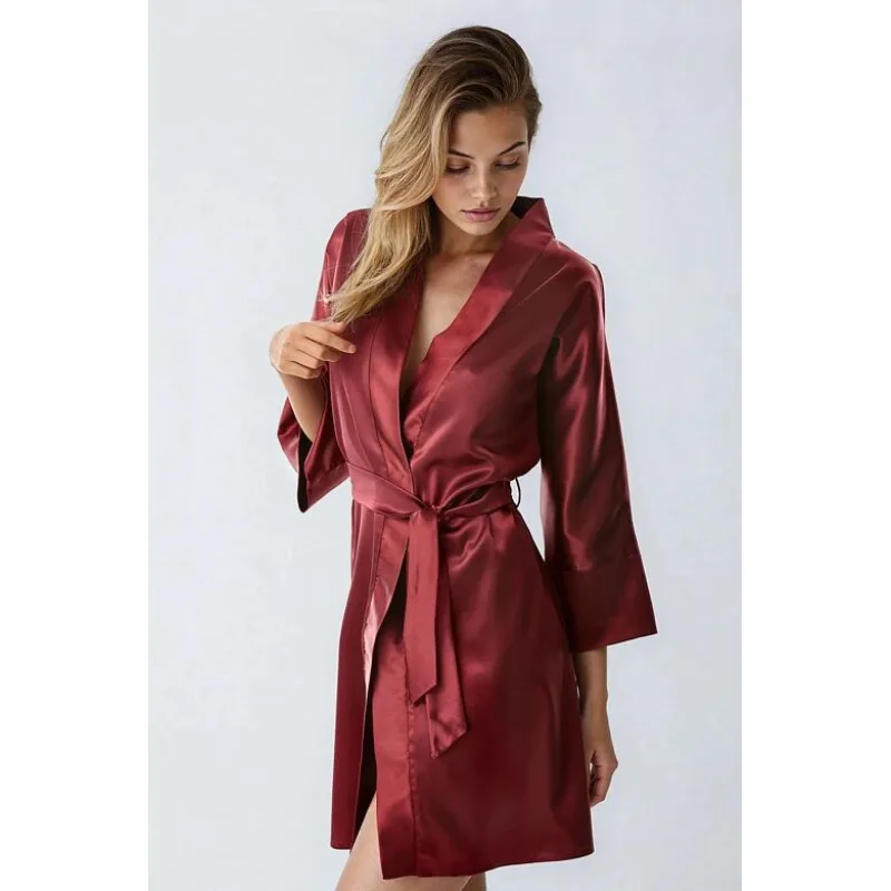 Elegantný župan Panama vínový M