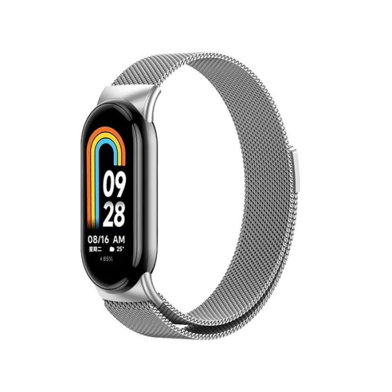 Milánský tah pro Xiaomi Mi Band 8 - Stříbrný ESES 1530003657