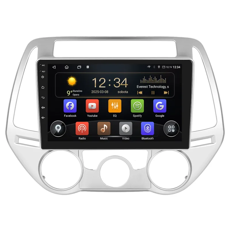 Isudar 2DIN autorádio T72-IEV57 Android, Hyundai i20 B327