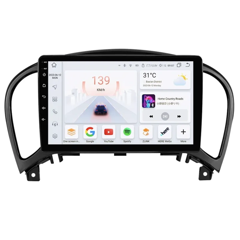 HIZPO KXNSJK91/2 Autorádio 9" Android pro Nissan Juke Varianta: Napájecí kabel typu B, Model: S9006 (6+64GB) CHR2028_NAP2