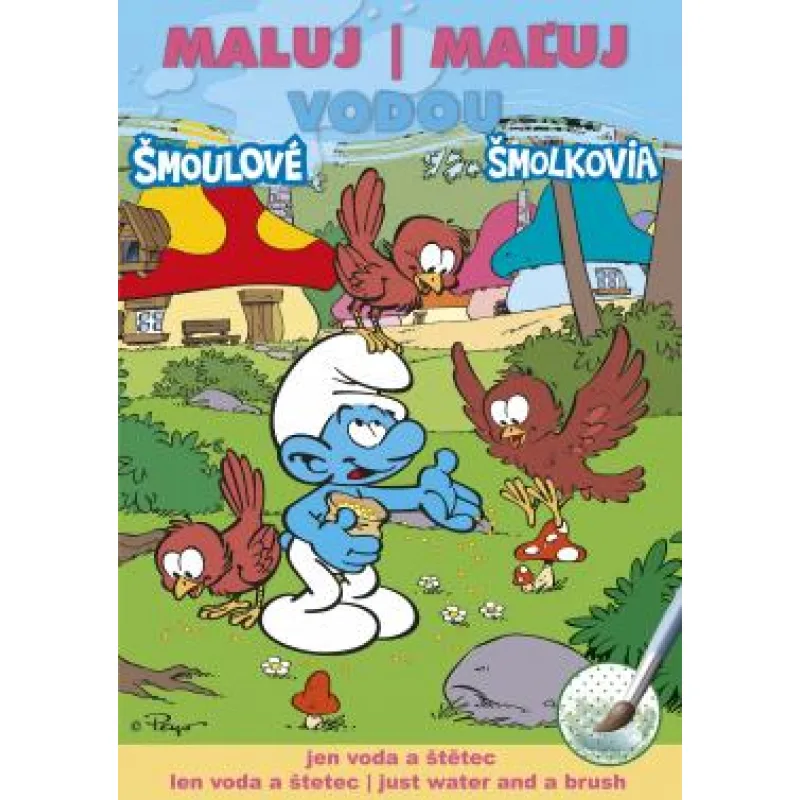 Omalovánka A5 Maluj vodou Šmoulové