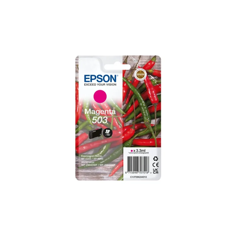 EPSON Singlepack Magenta 503 Ink C13T09Q34020