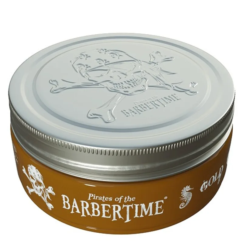 Pirates of the BARBERTIME BARBERTIME Gold Pomade 150ml - stredne tužiaca pomáda na vlasy s vysokým leskom