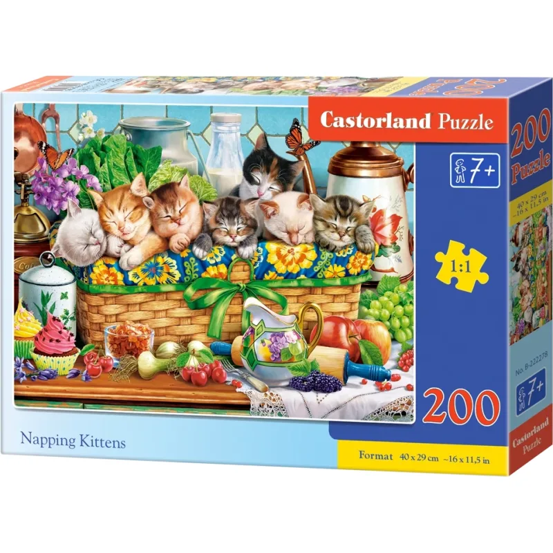 Puzzle pre deti Castorland 200 dielikov Driemajúce mačiatka