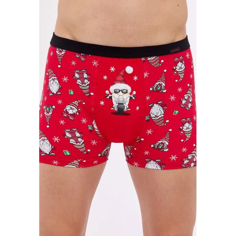 Vianočné boxerky so škriatkami Rider červené XXL