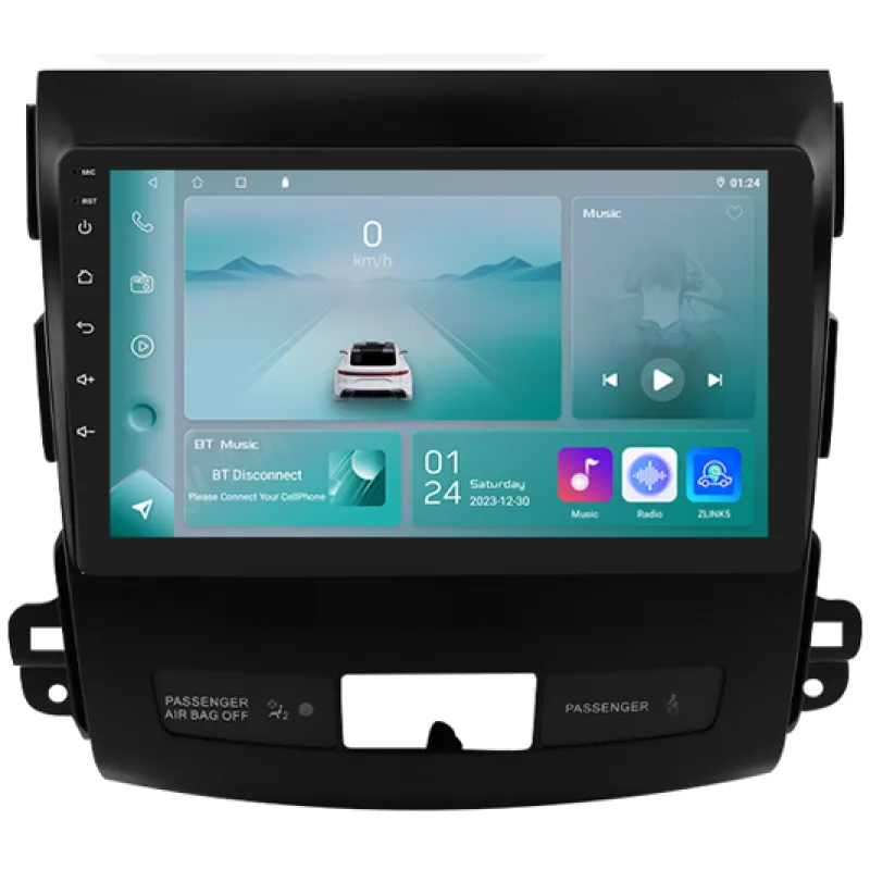 HIZPO KXMSBLD92 Autorádio 9" Android pro Mitsubishi Outlander 2, Peugeot 4007, Citroen C-Crosser Varianta: B - S RockFord, Model: P9002CP (2+32GB) CHR