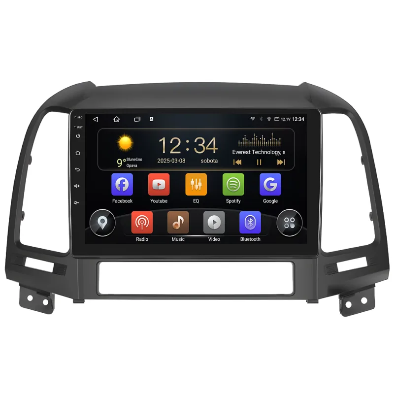 Isudar 2DIN autorádio T72-IEV69 Android, Hyundai Santa Fe II B451