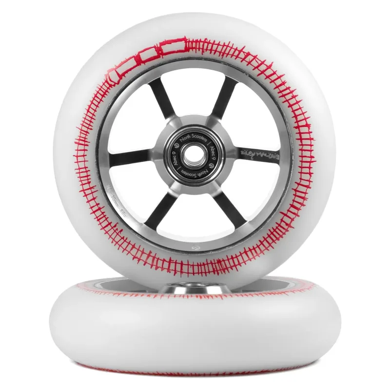 North Riley Maltais G4 Kolečka Na Freestyle Koloběžku 2-balení (115mm|Bílá)