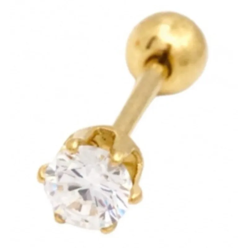 Piercingová náušnice z chirurgickej ocele na skrutku - kusovka EXEED 2451