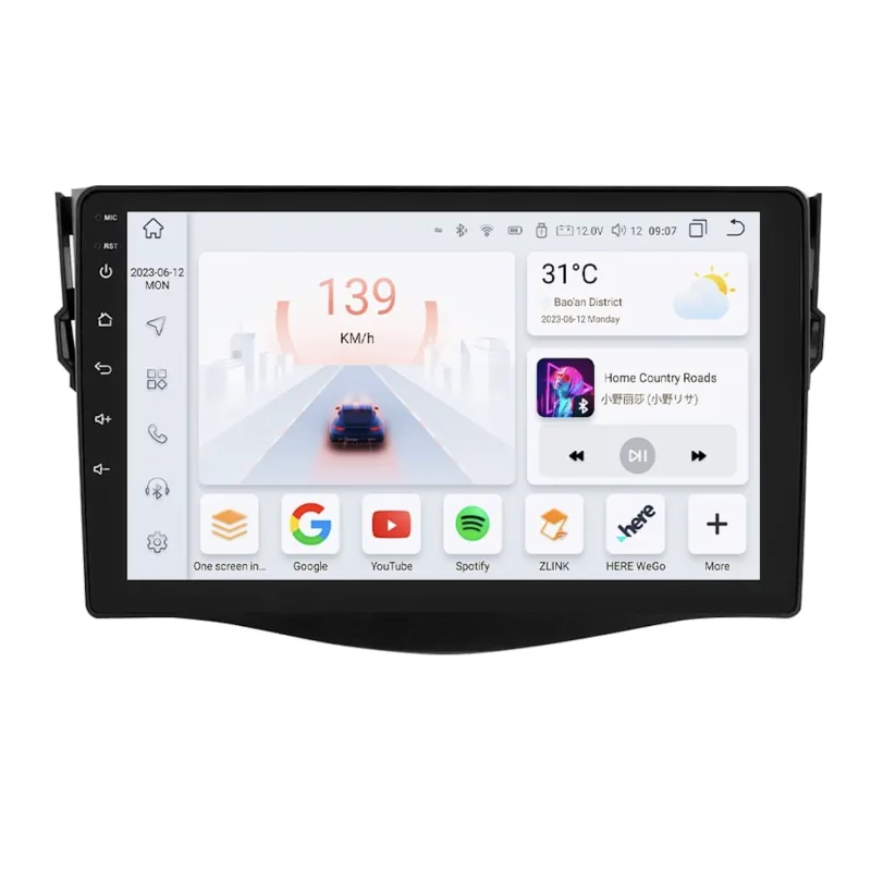 HIZPO KXTYRV491 Autorádio 9" Android 13 pro Toyota RAV4 (2006-2012) Model: S9004 (4+32GB) CHR1068