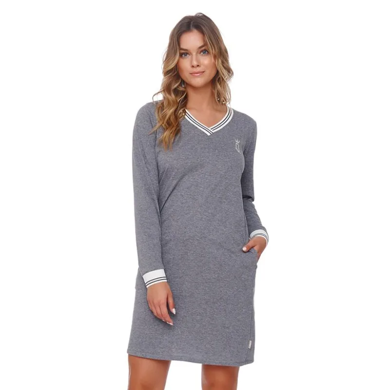 Dámska nočná košeľa Queen Crown sivá XL