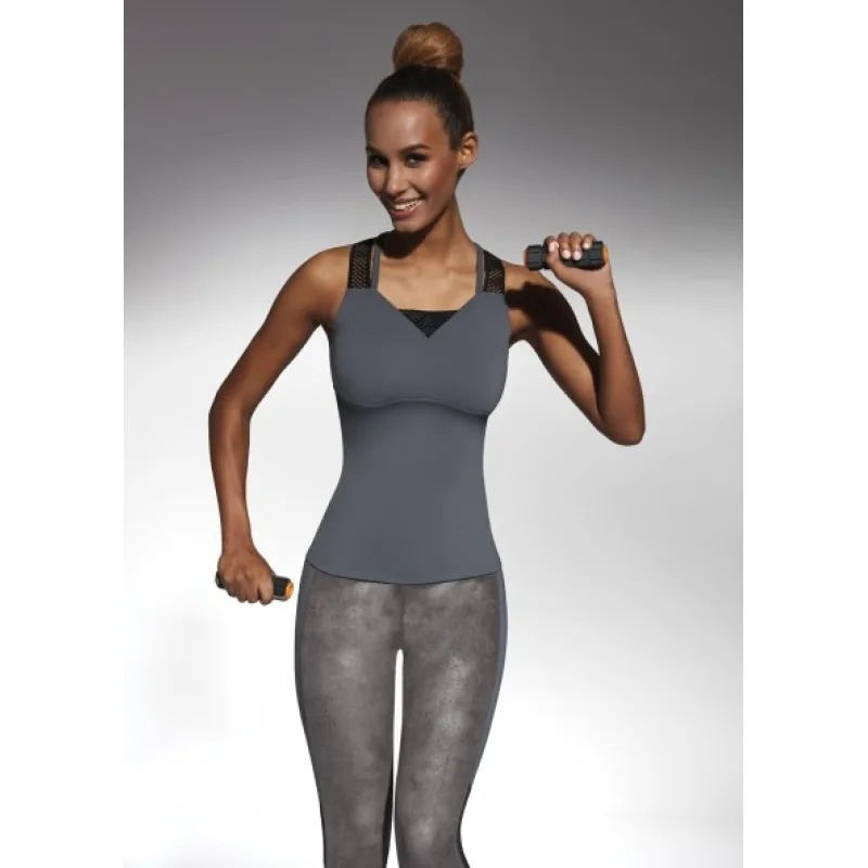 BAS BLACK FLINT-TOP 50 grafit + šedá polyester / elastan S