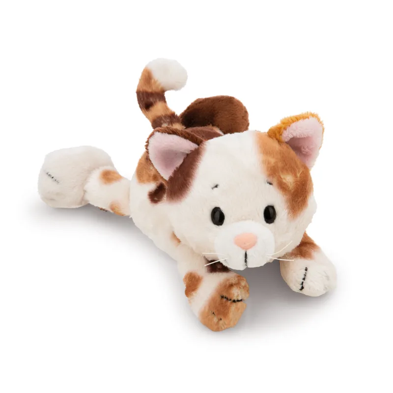 NICI plyš Kočka tříbarevná 20cm, ležící GREEN