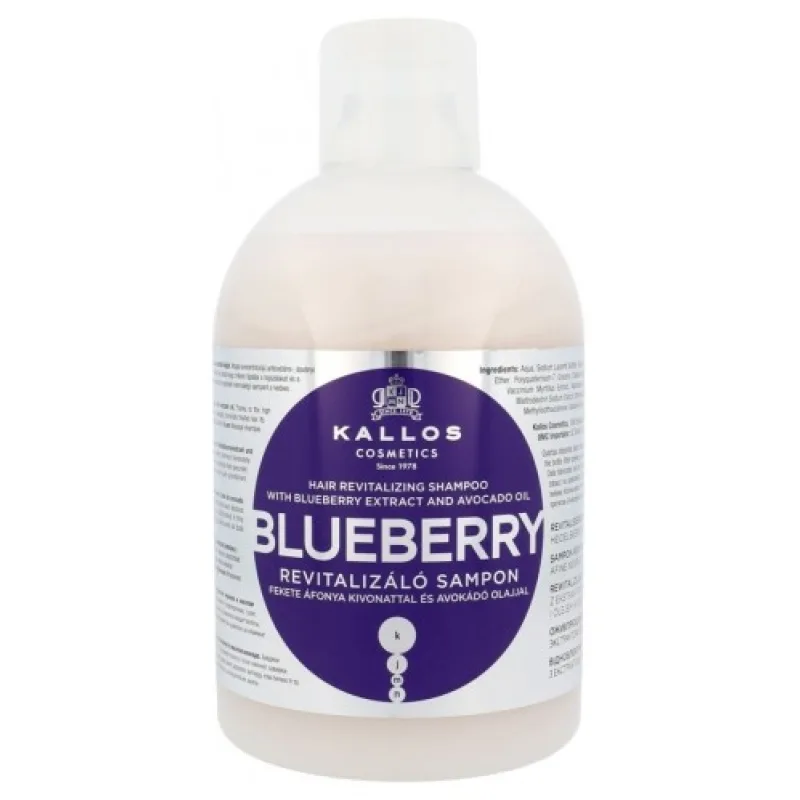 KALLOS KJMN Blueberry Shampoo 1000ml -šampón na chemicky poškodené vlasy
