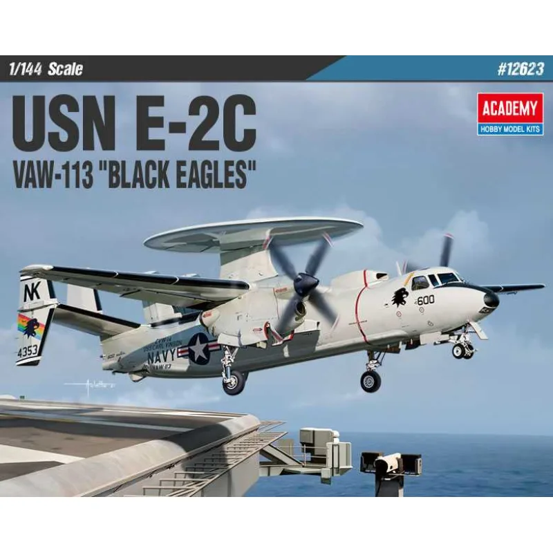 Academy Model Kit lietadlo 12623 - USN E-2C VAW-113 "BLACK EAGLES" (1:144)