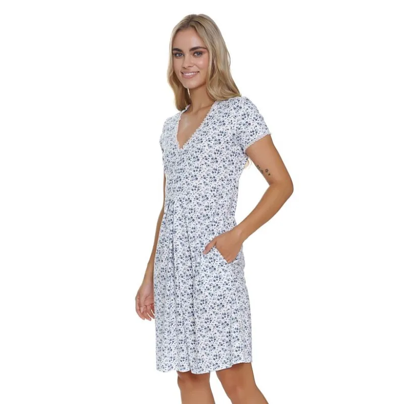 Materská nočná košieľka Leia s kvietkami S