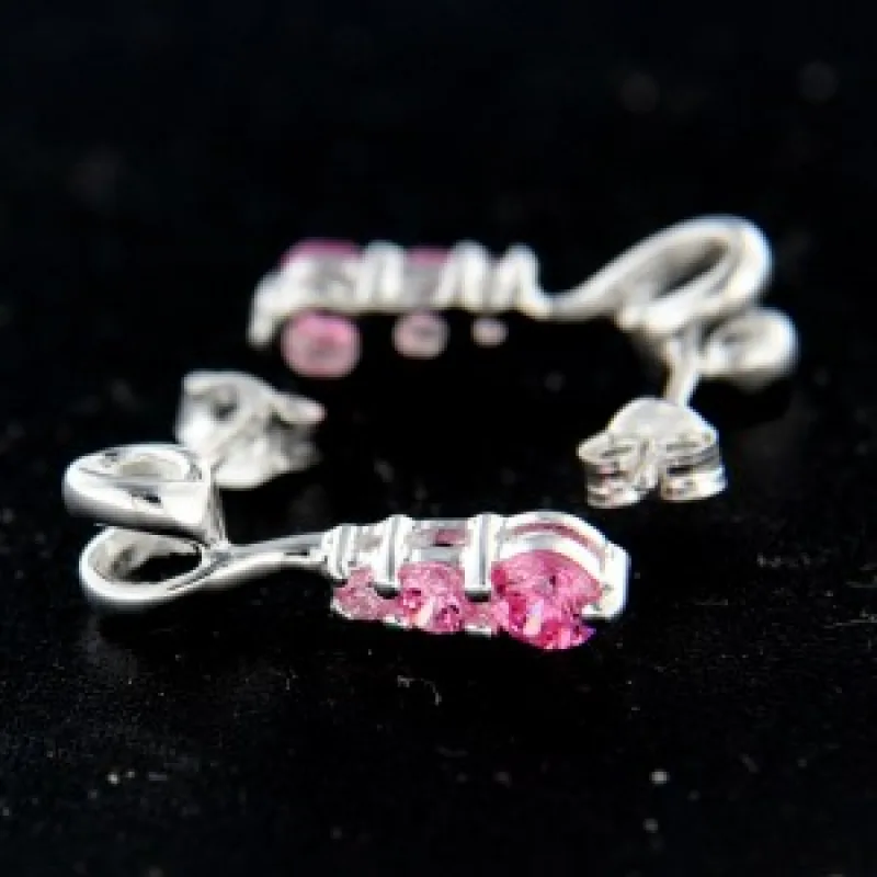 Strieborné náušnice na puzety KA E425 P