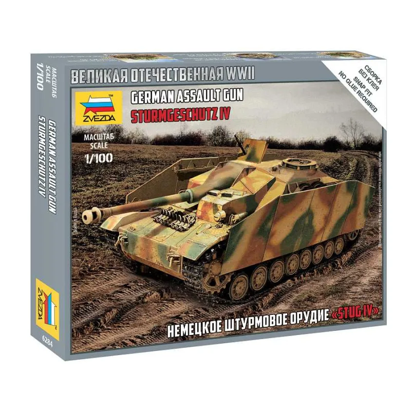Zvezda Snap Kit tank 6284 - Nemecký StuG IV (1:100)