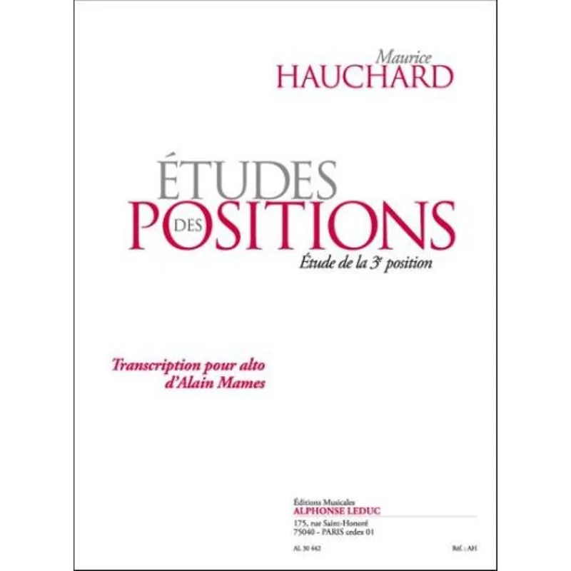 Alphonse Leduc Etudes des positions