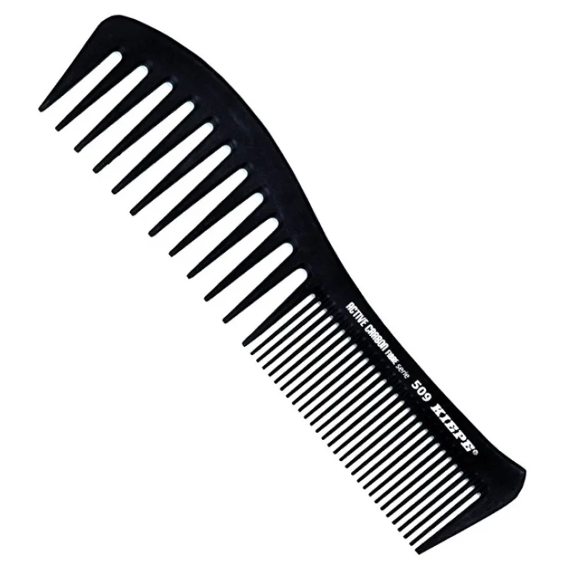 KIEPE Professional Active Carbon 509 - karbónový antistatický rozčesávacia hrebeň 195x50mm