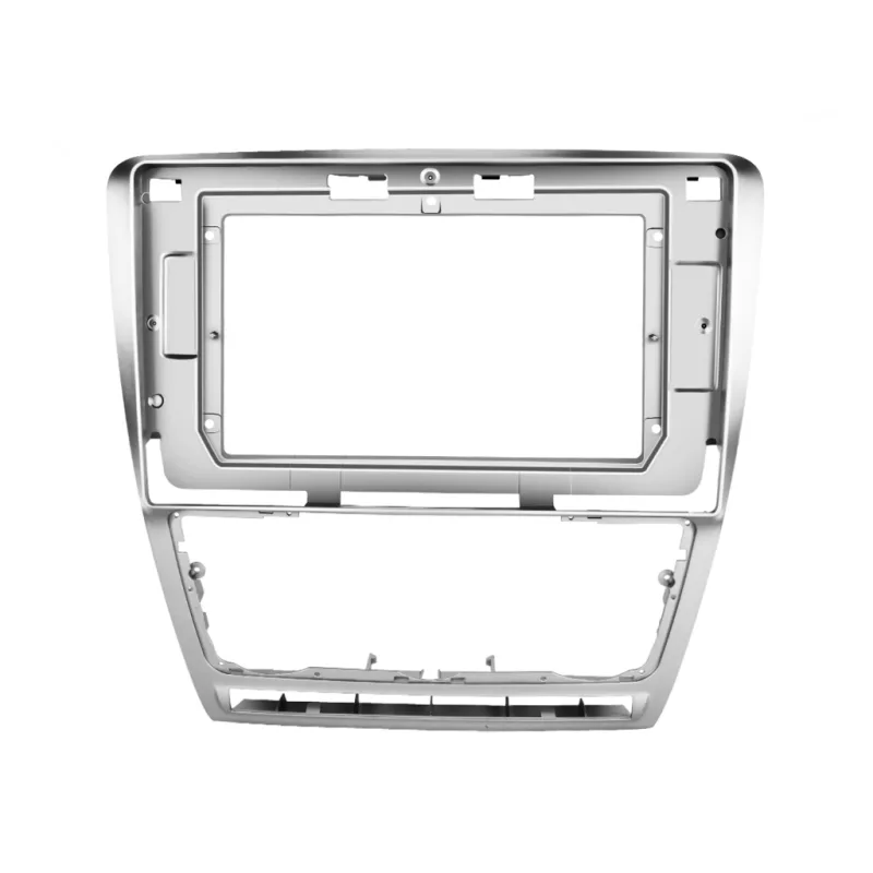 2DIN Rámeček pro Škoda Octavia II s kabeláží a CANBUS - Stříbrný CB024