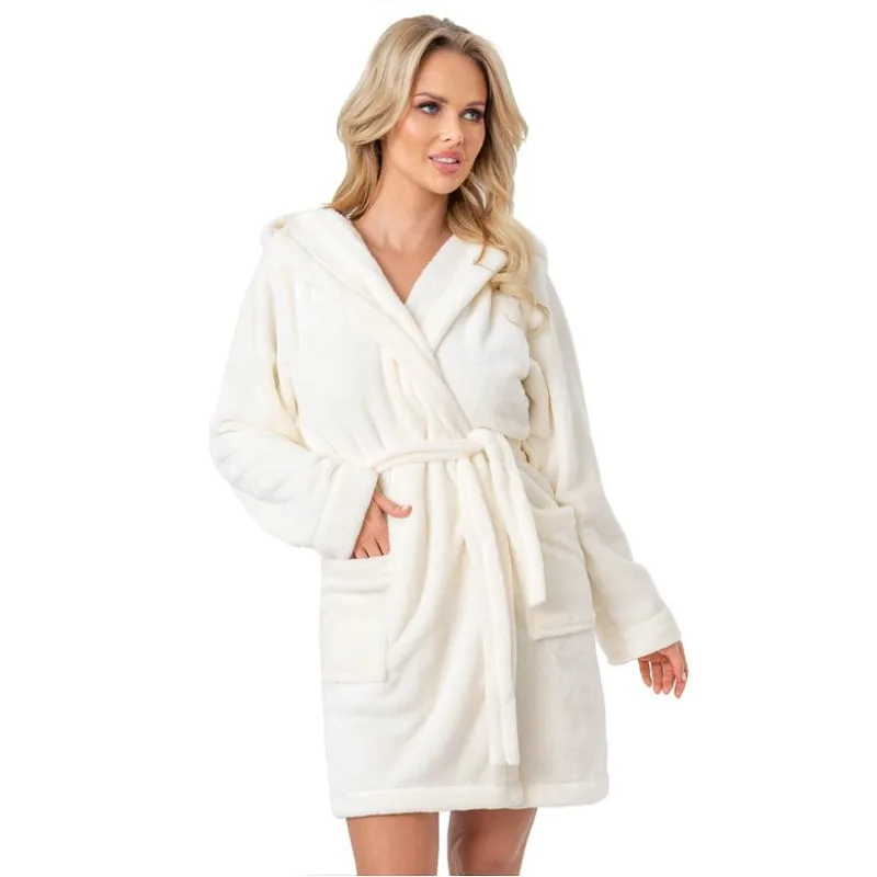 Zimný župan Pamela biely XS/S