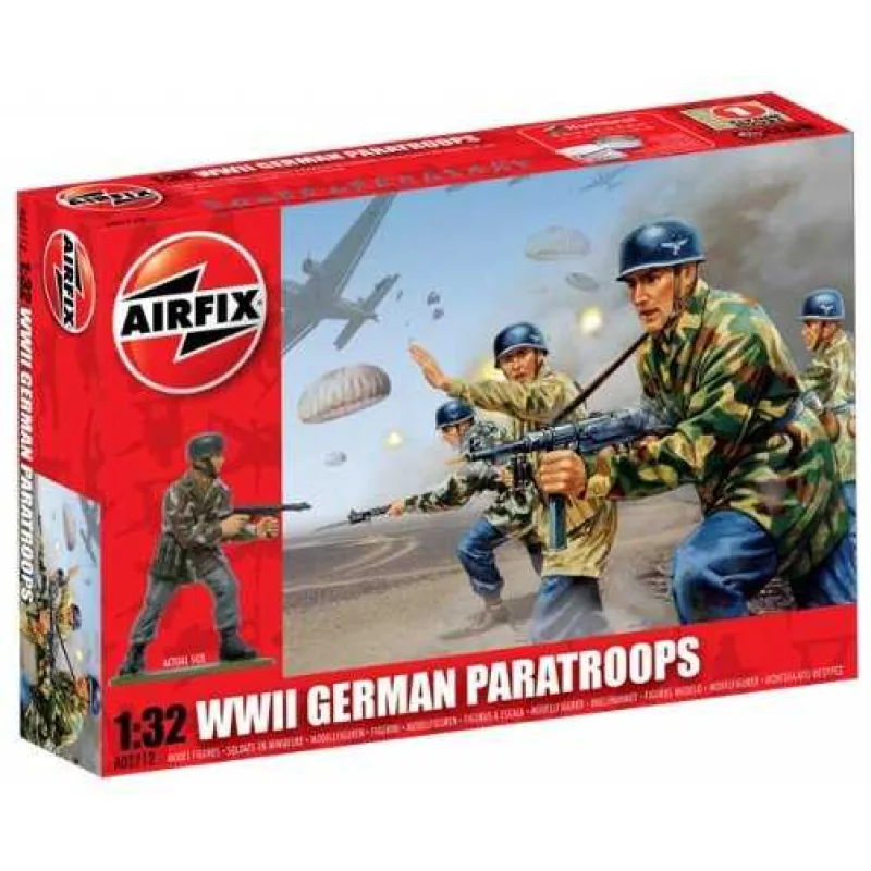 Airfix Classic Kit VINTAGE figúrky A02712V - WWII German Paratroops (1:32)