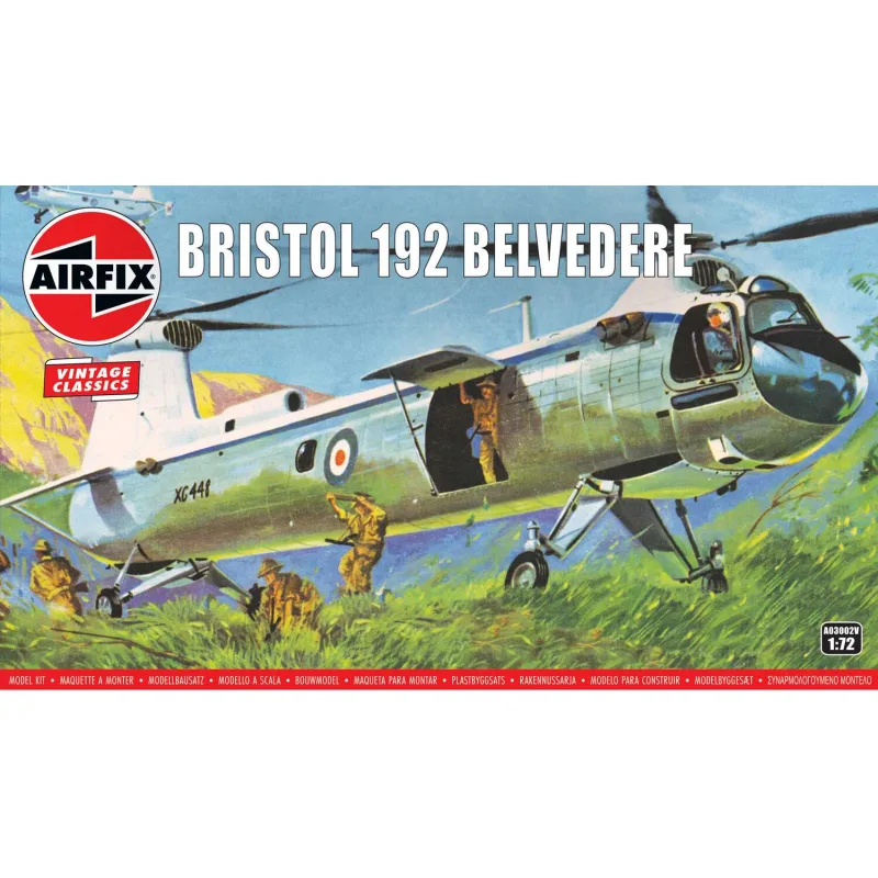 Airfix Classic Kit VINTAGE vrtuľník A03002V - Bristol 192 Belvedere (1:72)