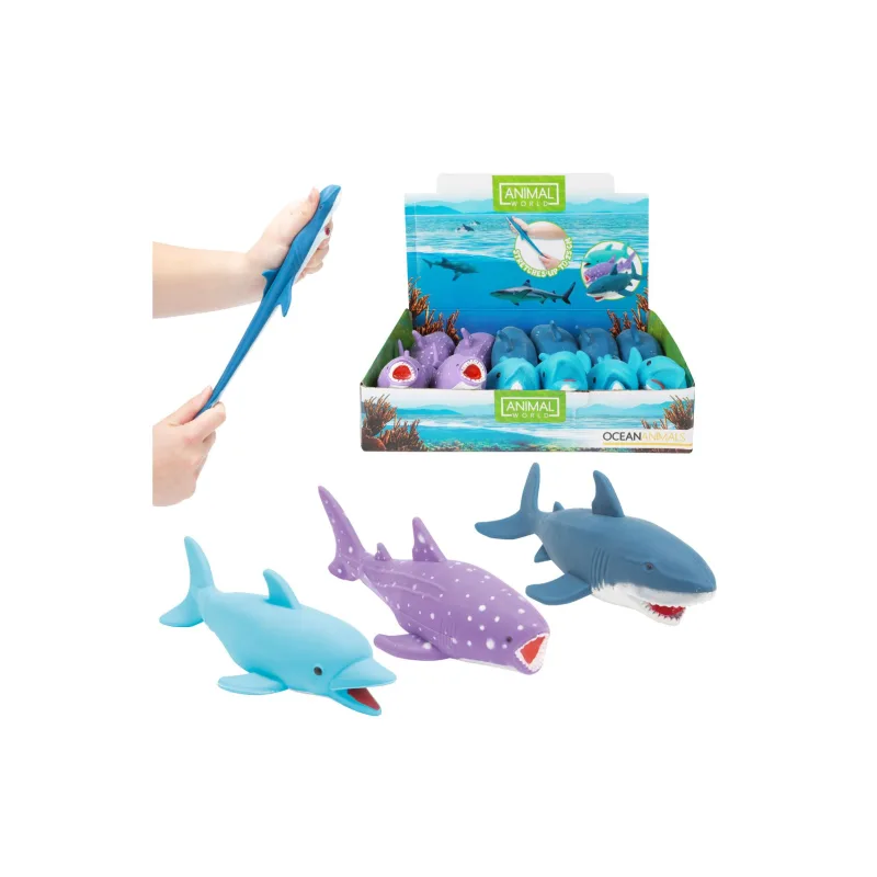 Teddies Zvieratko morské antistresové mačkacie silikón plnené pieskom 17-21cm 3 druhy