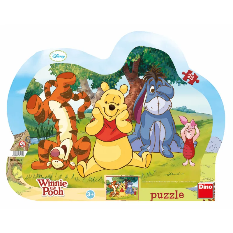 Dino Detské puzzle Disney skryté s Medvedíkom Pú 25D