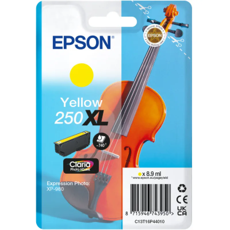 Epson Singlepack Yellow 250XL ink C13T16P44010
