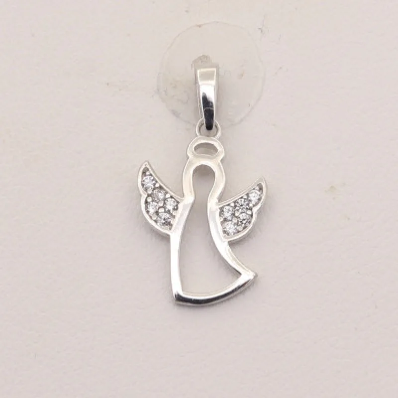 Zlatý prívesok anjel z bieleho zlata KA 2699LOTW, 0.7 g, 0.70 g