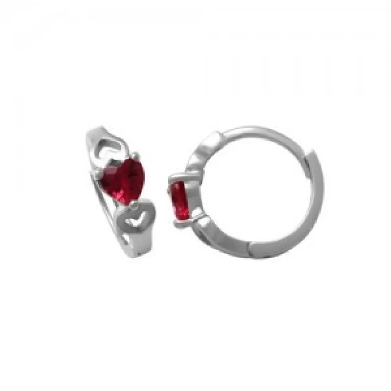 Zlaté náušnice krúžky z bieleho zlata KA OT43264W, 1.2 g, 1.20 g